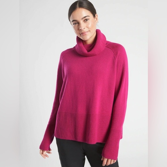 Athleta Pink Cowl Neck Sweater - Picture 3 of 10